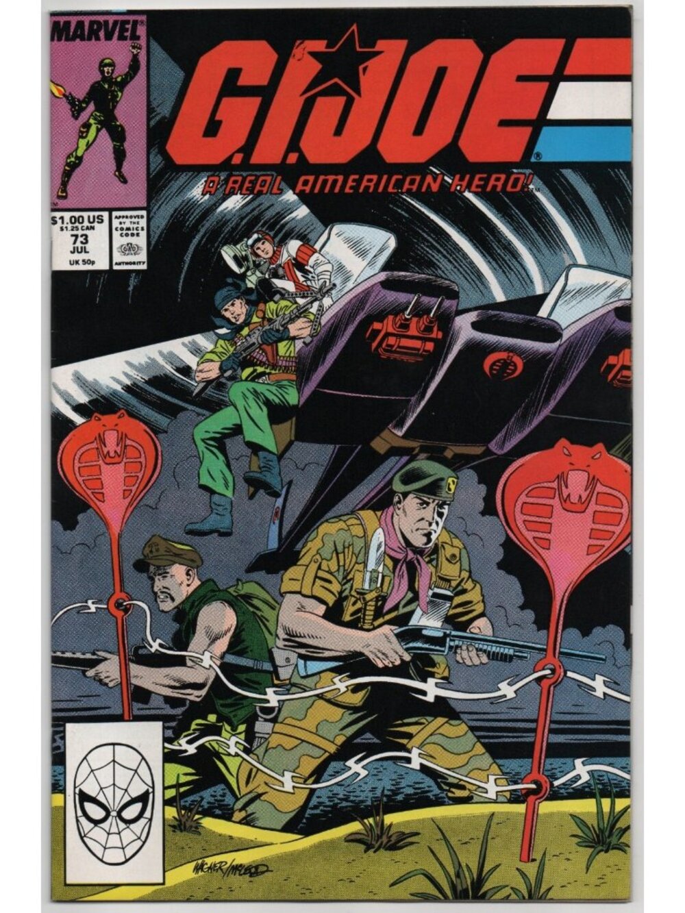 G.I. Joe A Real American Hero 73 Marvel Comics 1988 VF- 7.5 Cobra Civil War